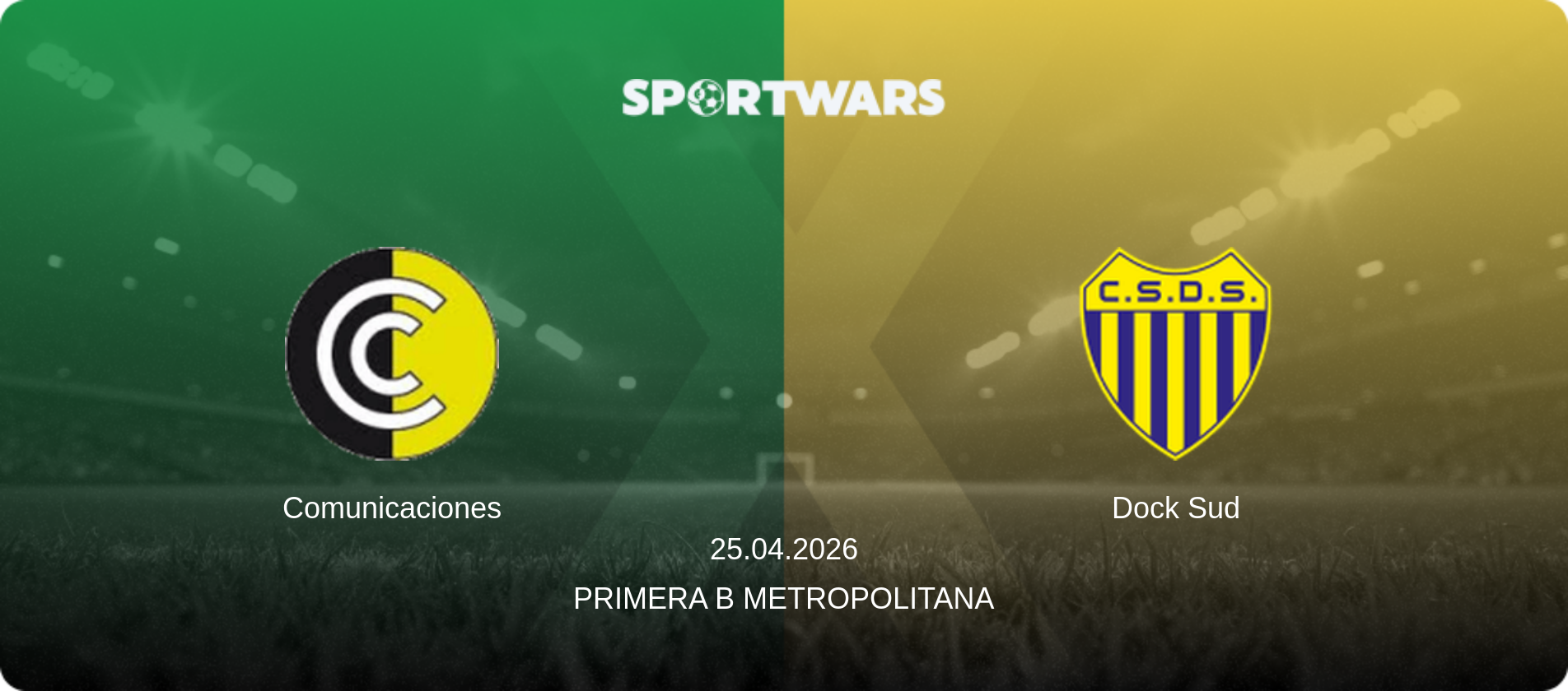 Comunicaciones — Dock Sud, 25.04.2026 — Primera B Metropolitana (match preview)