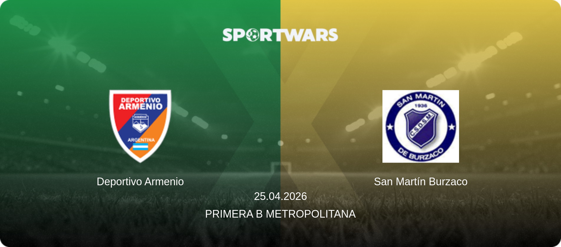 Deportivo Armenio — San Martín Burzaco, 25.04.2026 — Primera B Metropolitana (match preview)