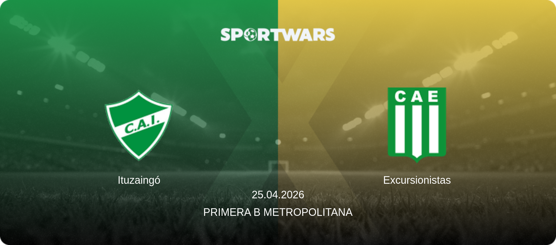 Ituzaingó — Excursionistas, 25.04.2026 — Primera B Metropolitana (match preview)