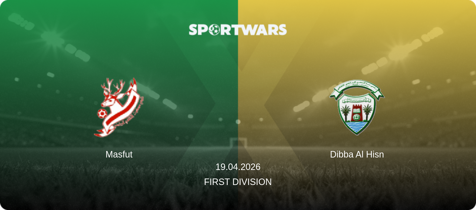 Masfut — Dibba Al Hisn, 19.04.2026 — First Division (match preview)
