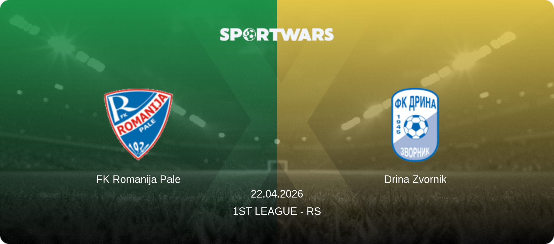 FK Romanija Pale — Drina Zvornik, 22.04.2026 — 1st League - RS (match preview)