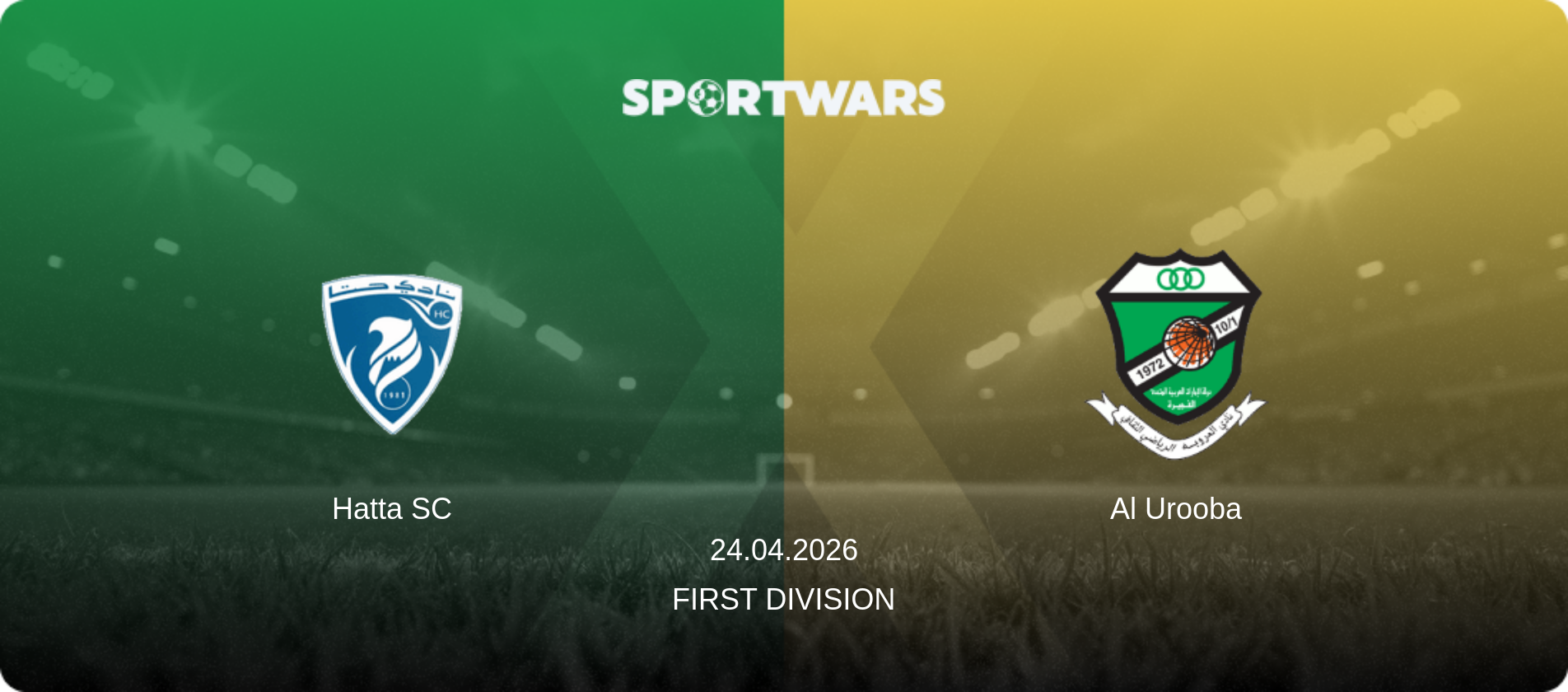 Hatta SC — Al Urooba, 24.04.2026 — First Division (match preview)