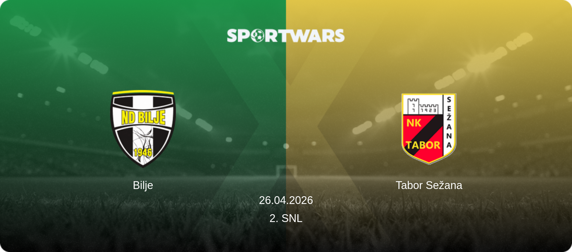 Bilje — Tabor Sežana, 26.04.2026 — 2. SNL (match preview)