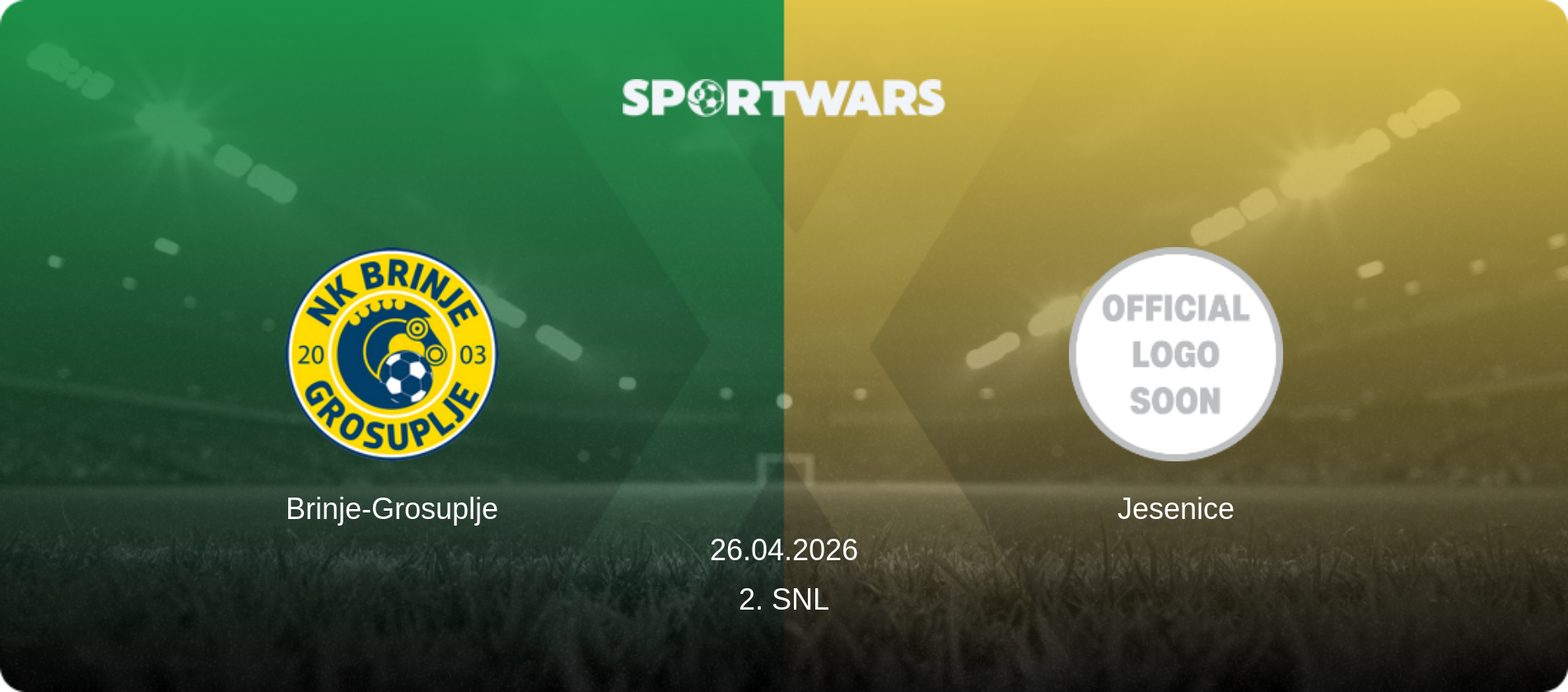 Brinje-Grosuplje — Jesenice, 26.04.2026 — 2. SNL (match preview)
