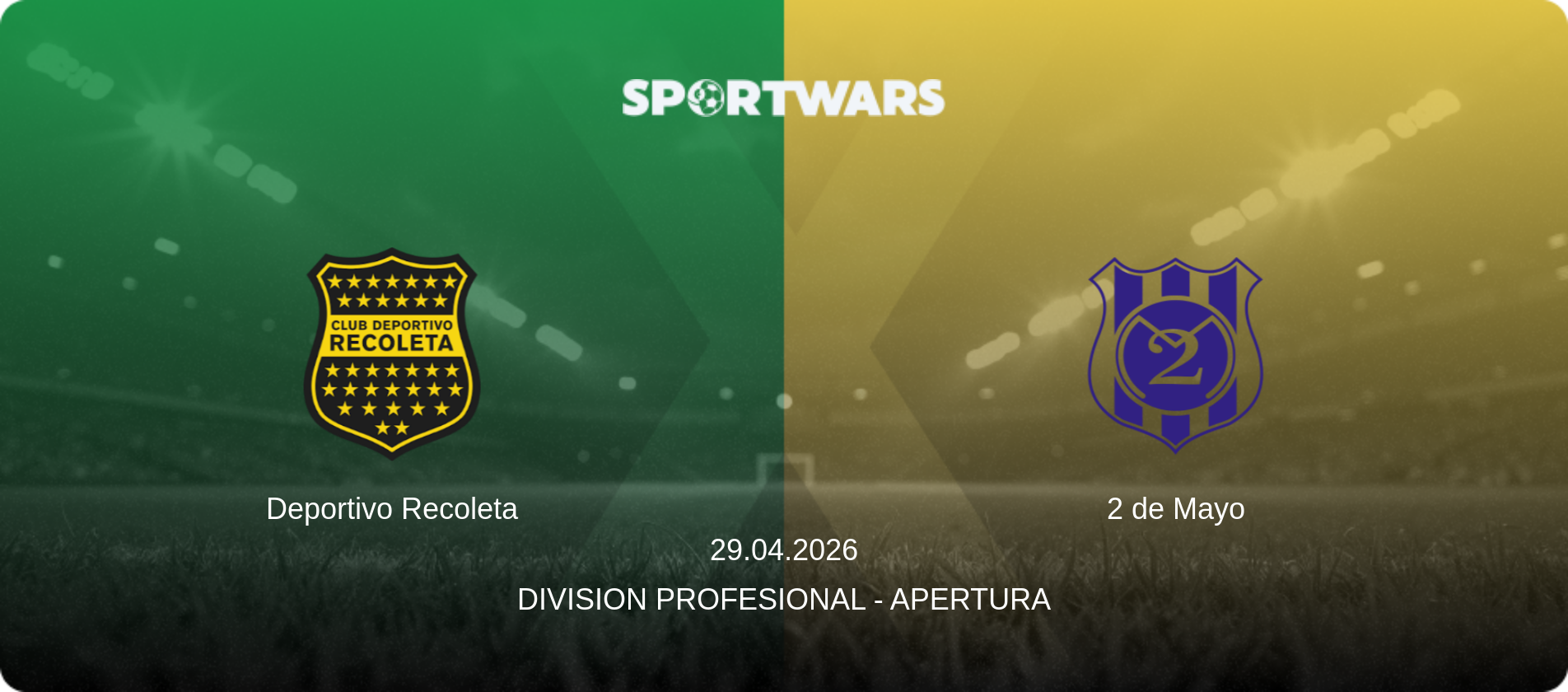 Deportivo Recoleta — 2 de Mayo, 29.04.2026 — Division Profesional - Apertura (match preview)