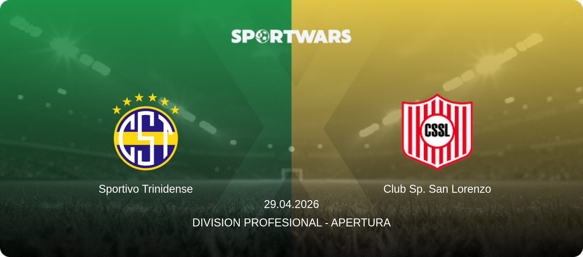Sportivo Trinidense — Club Sp. San Lorenzo, 29.04.2026 — Division Profesional - Apertura (match preview)