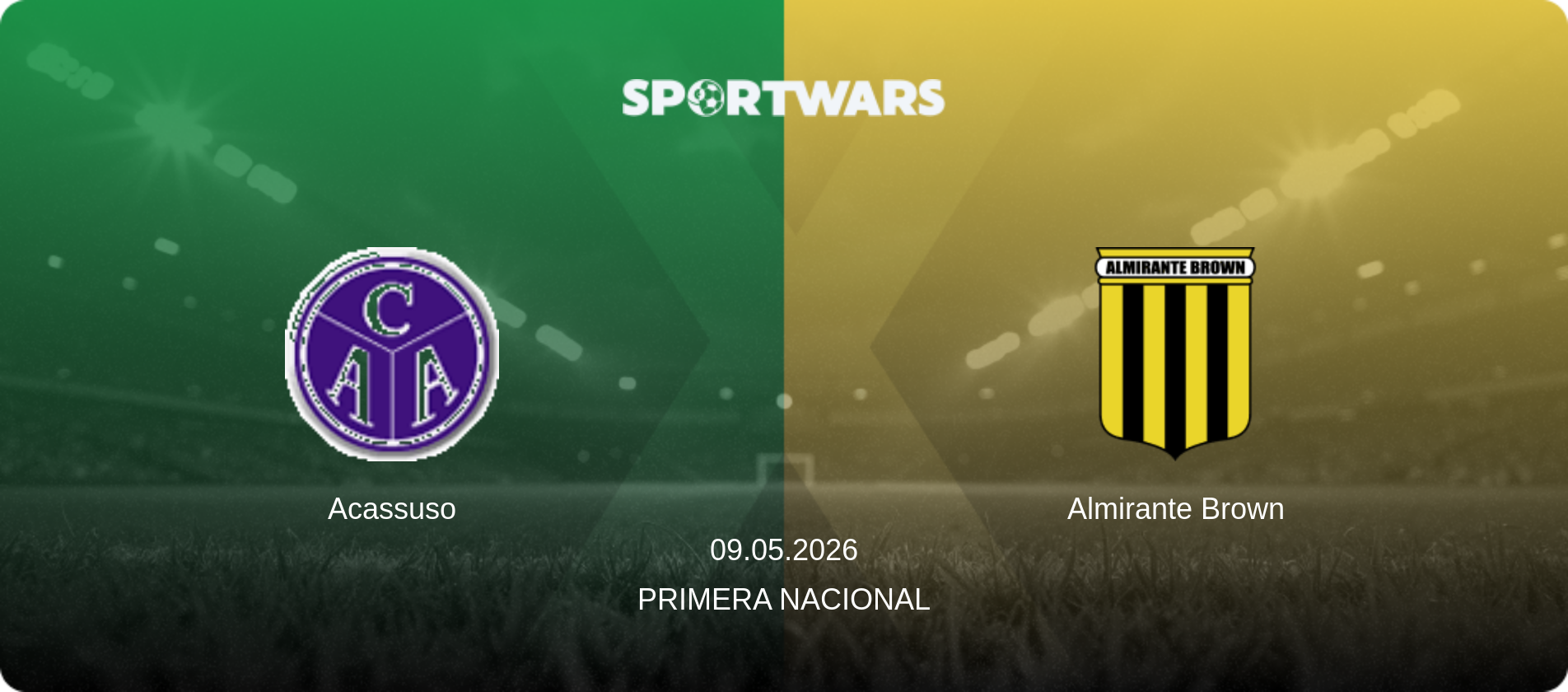 Acassuso — Almirante Brown, 09.05.2026 — Primera Nacional (match preview)