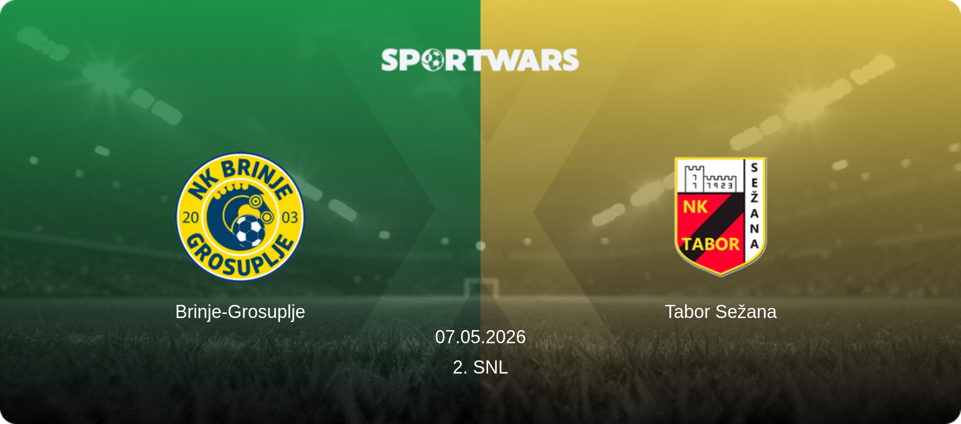 Brinje-Grosuplje — Tabor Sežana, 07.05.2026 — 2. SNL (match preview)