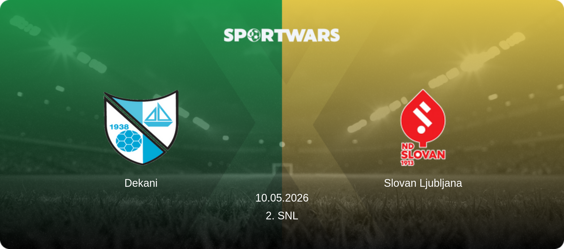 Dekani — Slovan Ljubljana, 10.05.2026 — 2. SNL (match preview)