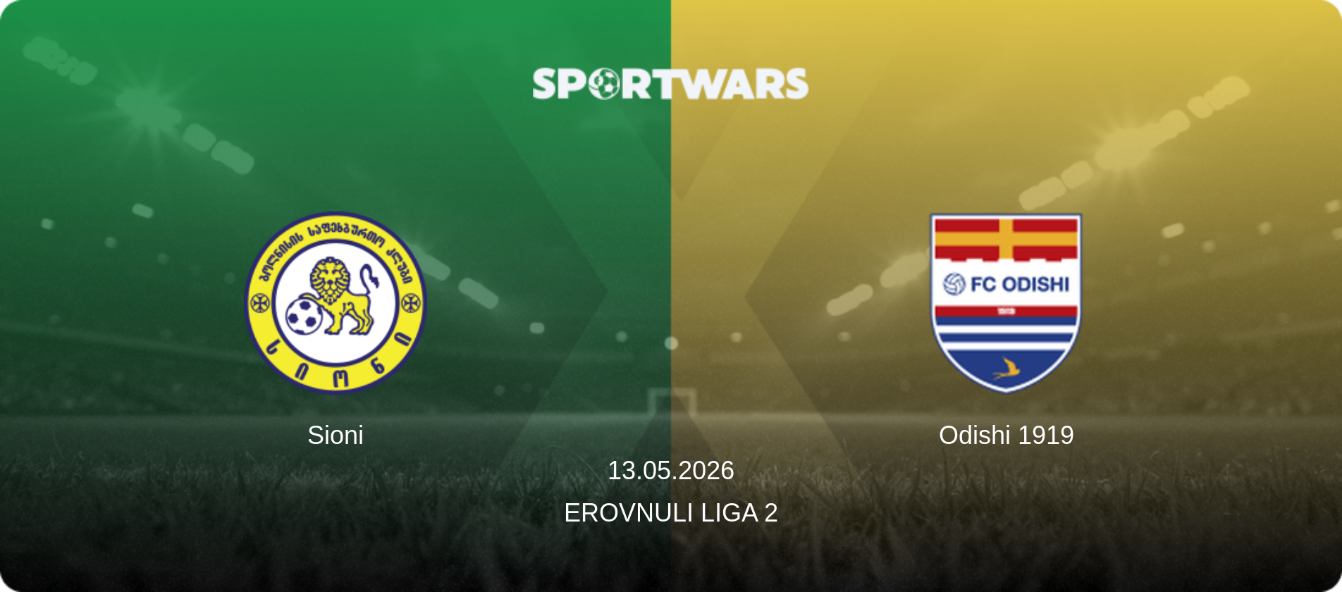 Sioni — Odishi 1919, 13.05.2026 — Erovnuli Liga 2 (match preview)