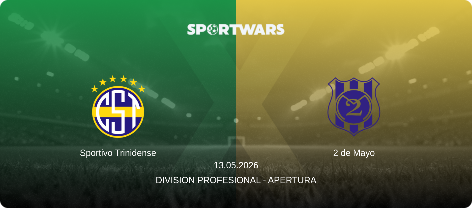 Sportivo Trinidense — 2 de Mayo, 13.05.2026 — Division Profesional - Apertura (match preview)