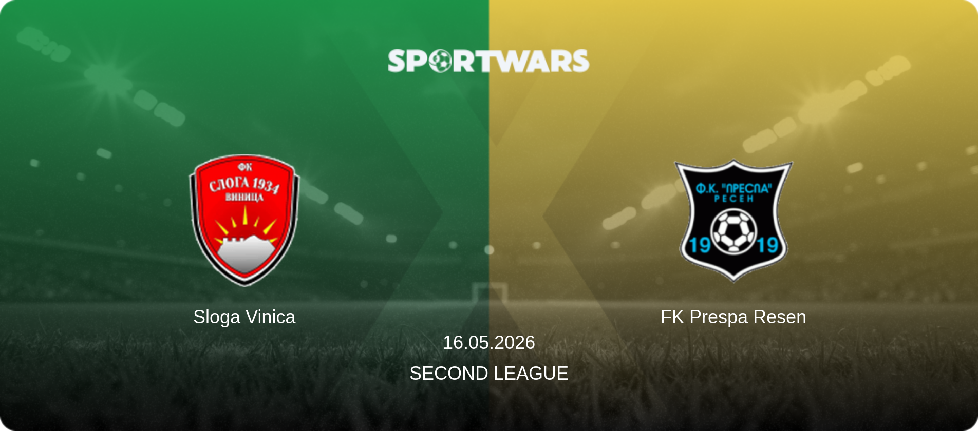 Sloga Vinica — FK Prespa Resen, 16.05.2026 — Second League (match preview)