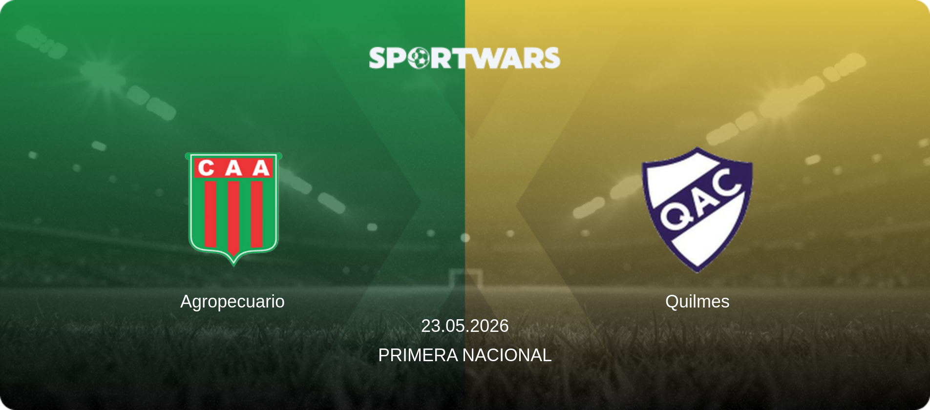 Agropecuario — Quilmes, 23.05.2026 — Primera Nacional (match preview)