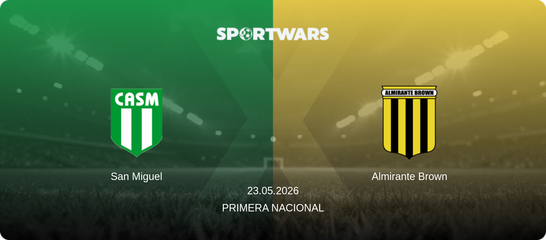San Miguel — Almirante Brown, 23.05.2026 — Primera Nacional (match preview)