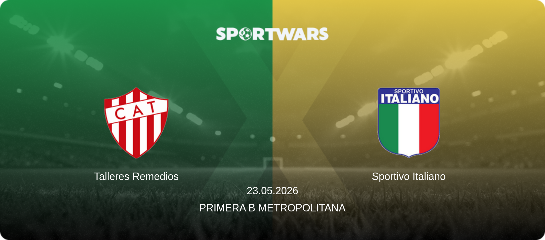Talleres Remedios — Sportivo Italiano, 23.05.2026 — Primera B Metropolitana (match preview)