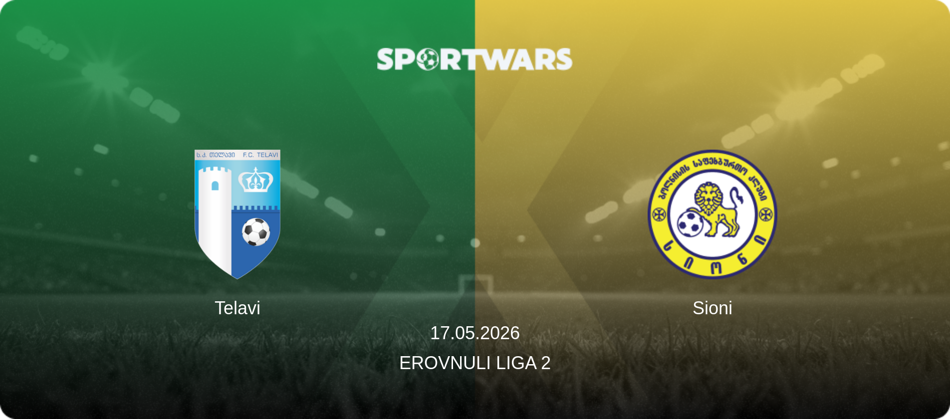 Telavi — Sioni, 17.05.2026 — Erovnuli Liga 2 (match preview)