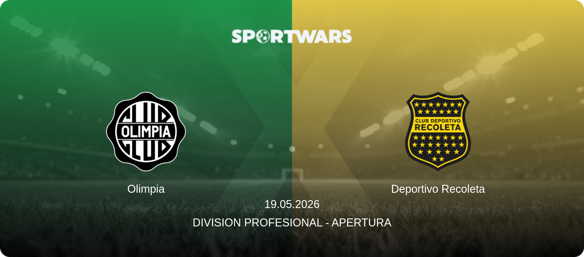Olimpia — Deportivo Recoleta, 19.05.2026 — Division Profesional - Apertura (match preview)