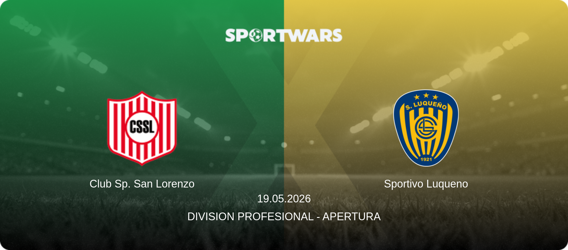 Club Sp. San Lorenzo — Sportivo Luqueno, 19.05.2026 — Division Profesional - Apertura (match preview)
