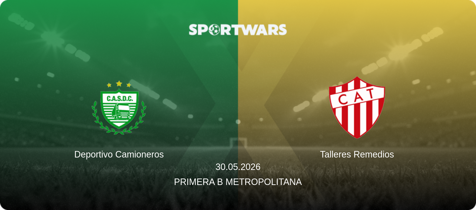 Deportivo Camioneros — Talleres Remedios, 30.05.2026 — Primera B Metropolitana (match preview)