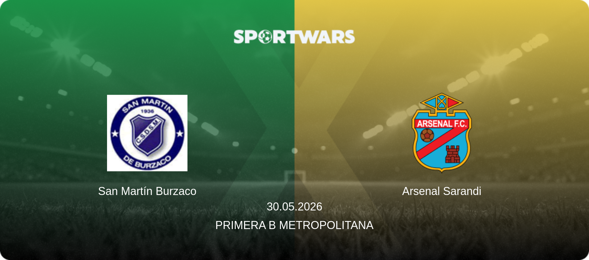 San Martín Burzaco — Arsenal Sarandi, 30.05.2026 — Primera B Metropolitana (match preview)
