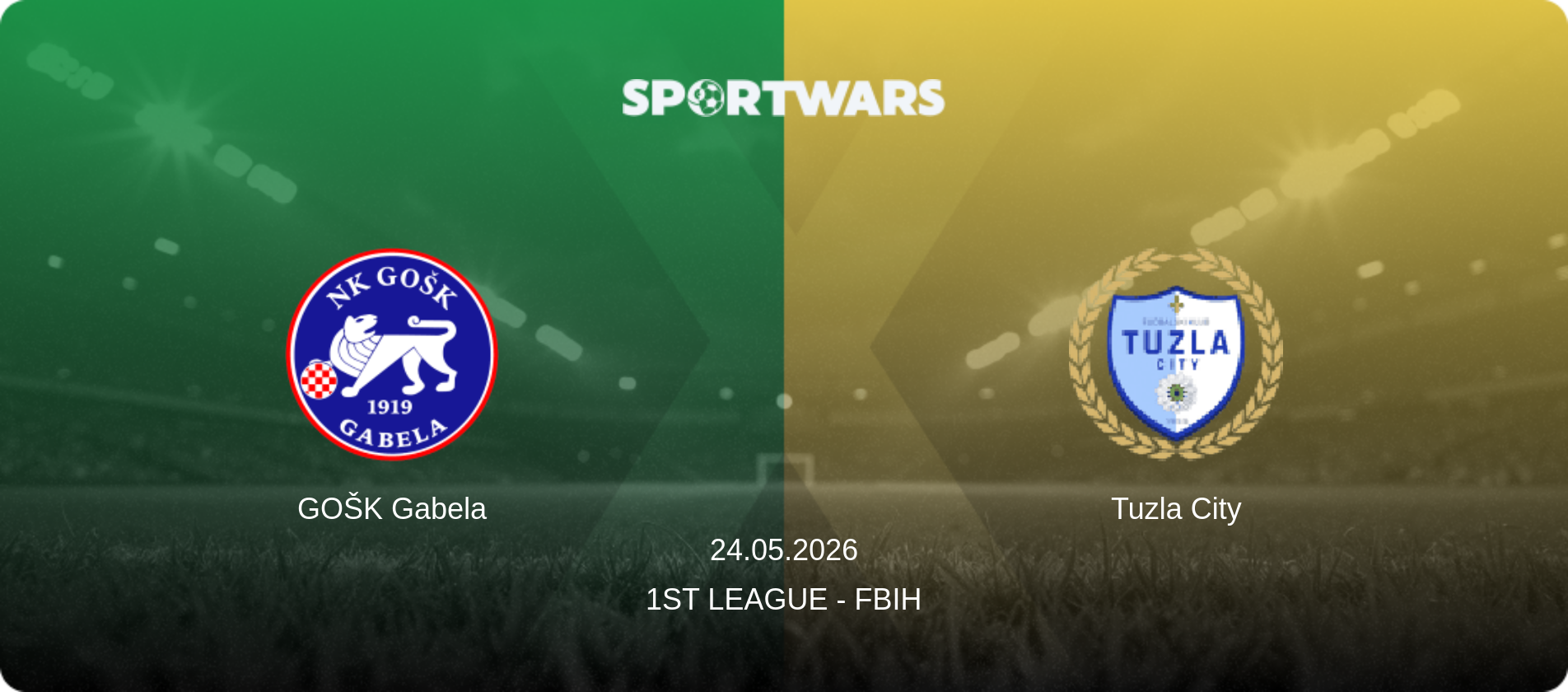 GOŠK Gabela — Tuzla City, 24.05.2026 — 1st League - FBiH (match preview)