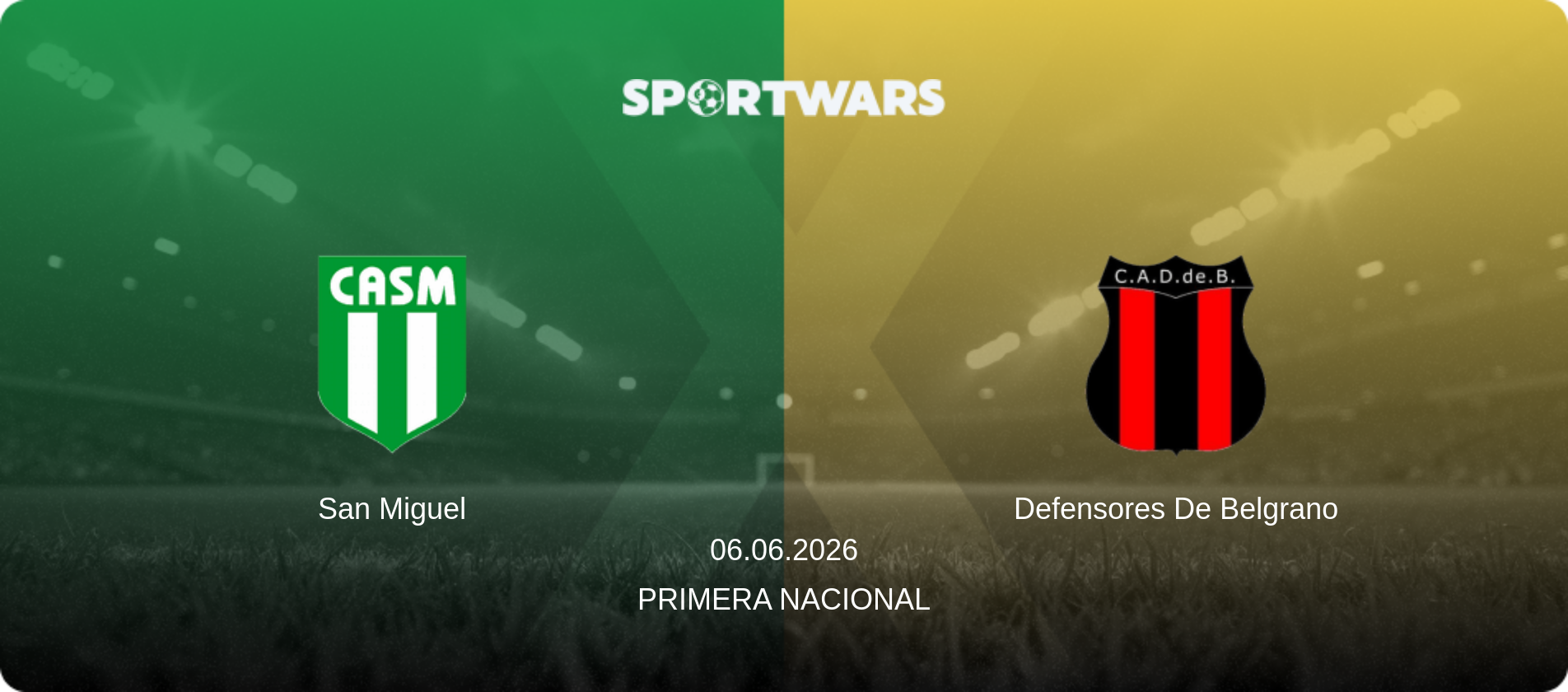 San Miguel — Defensores De Belgrano, 06.06.2026 — Primera Nacional (match preview)