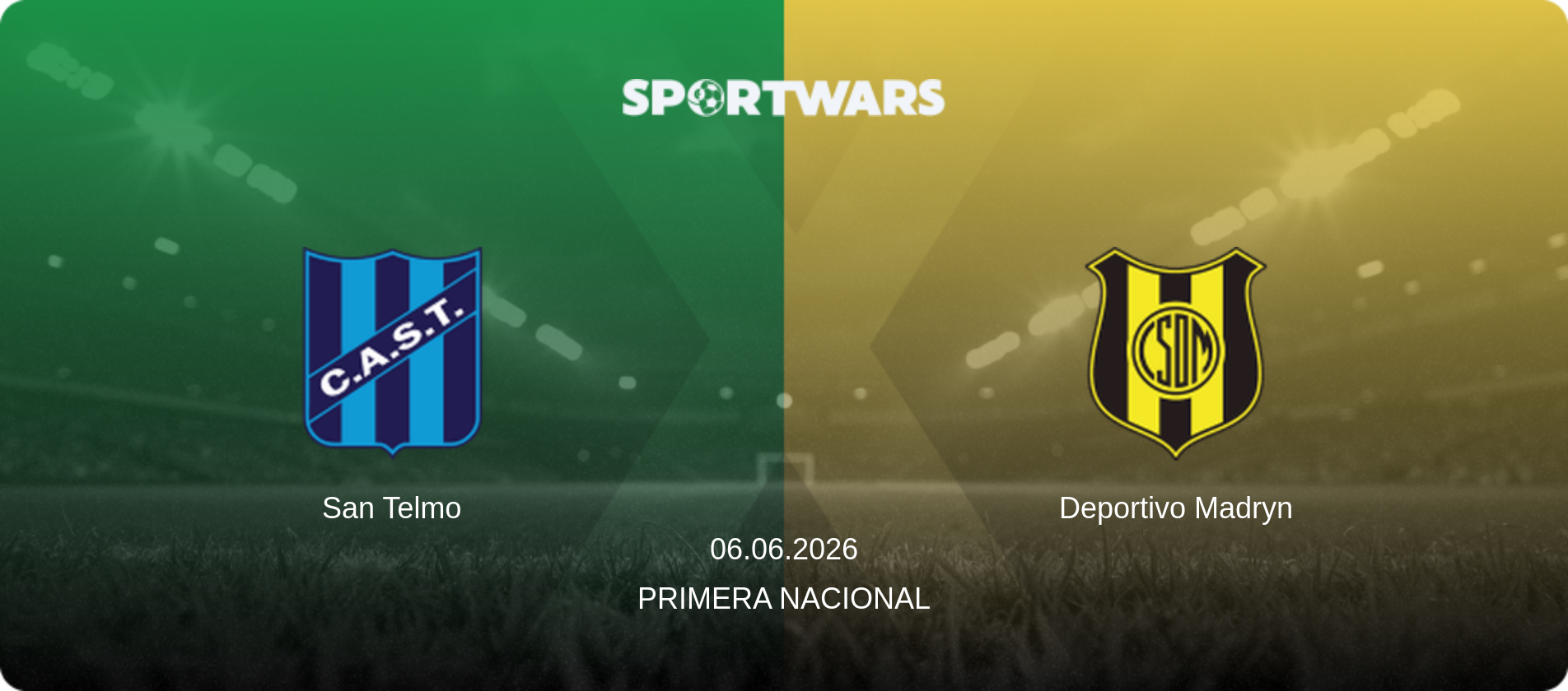San Telmo — Deportivo Madryn, 06.06.2026 — Primera Nacional (match preview)