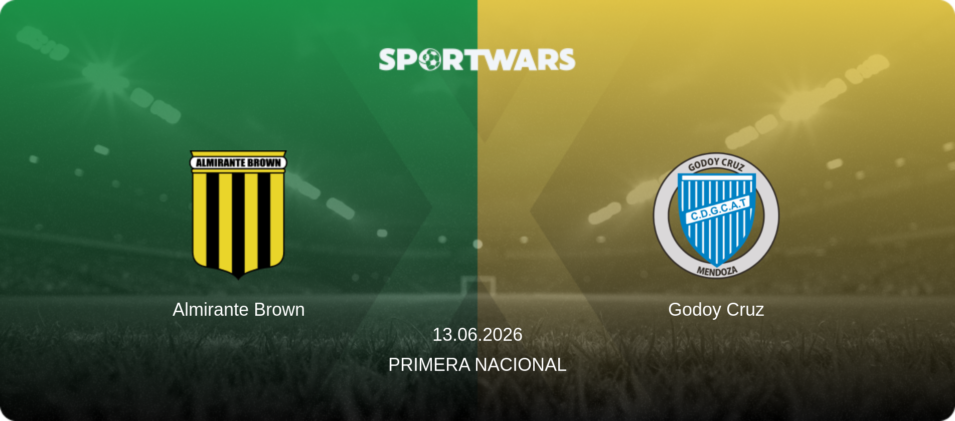 Almirante Brown — Godoy Cruz, 13.06.2026 — Primera Nacional (match preview)