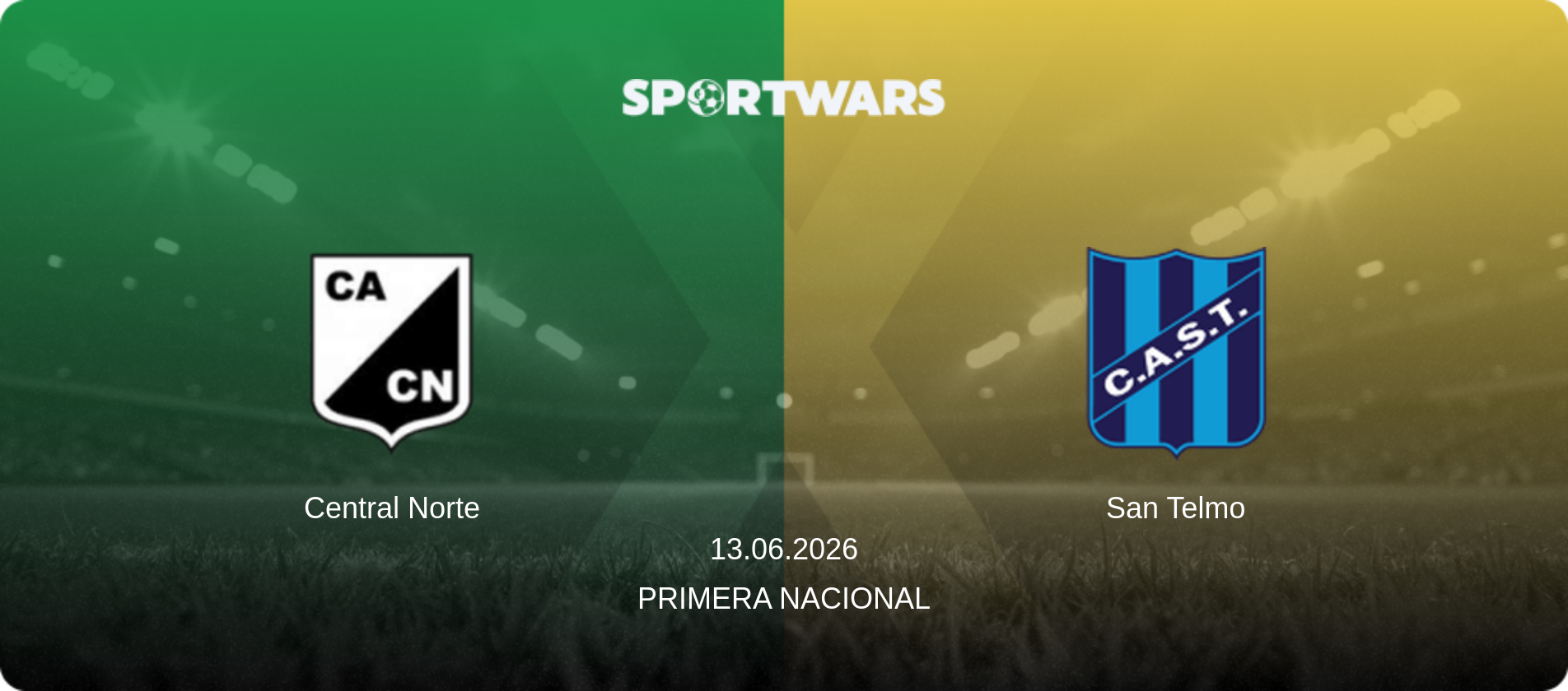 Central Norte — San Telmo, 13.06.2026 — Primera Nacional (match preview)