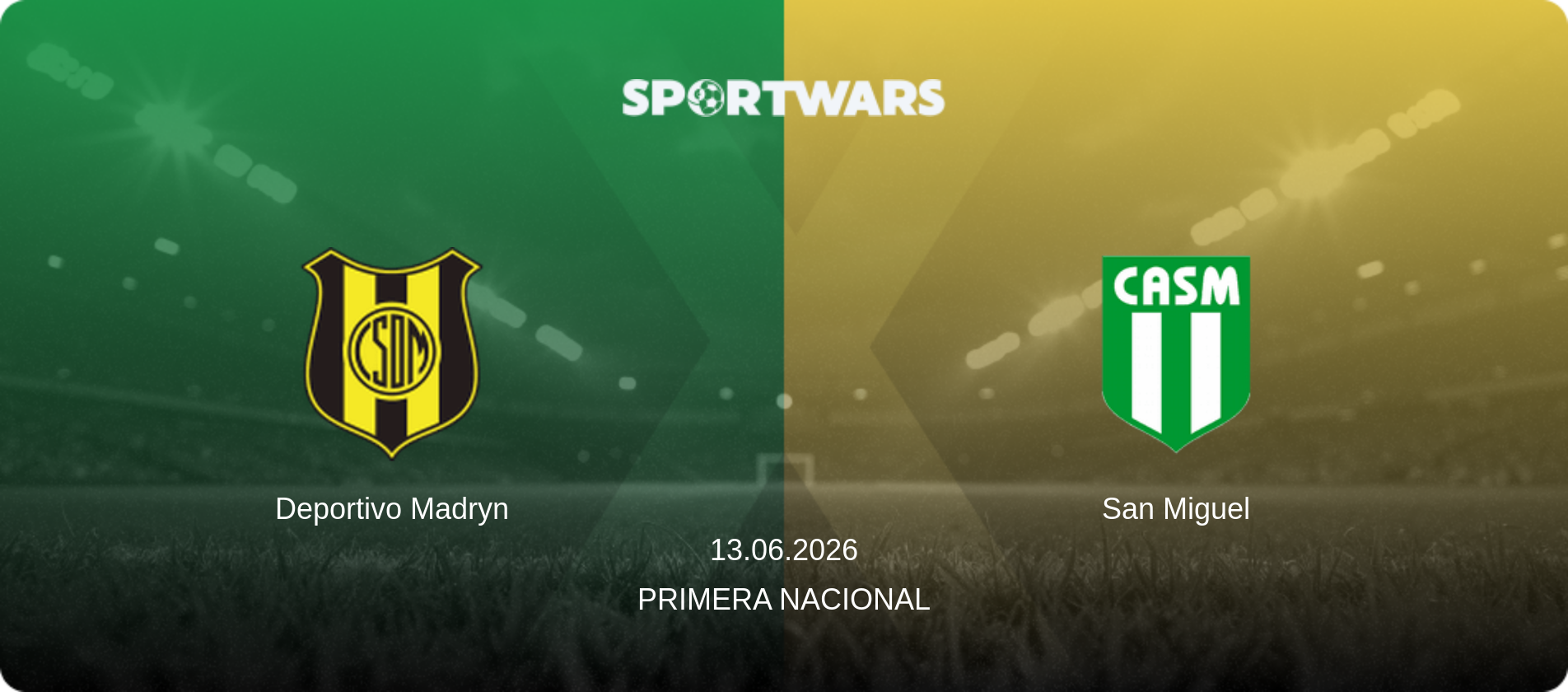 Deportivo Madryn — San Miguel, 13.06.2026 — Primera Nacional (match preview)