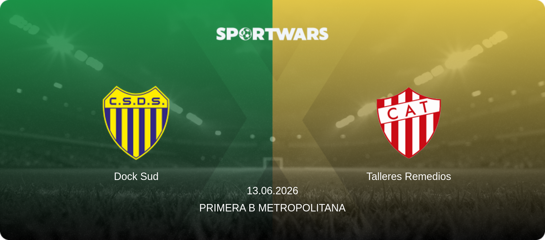 Dock Sud — Talleres Remedios, 13.06.2026 — Primera B Metropolitana (match preview)