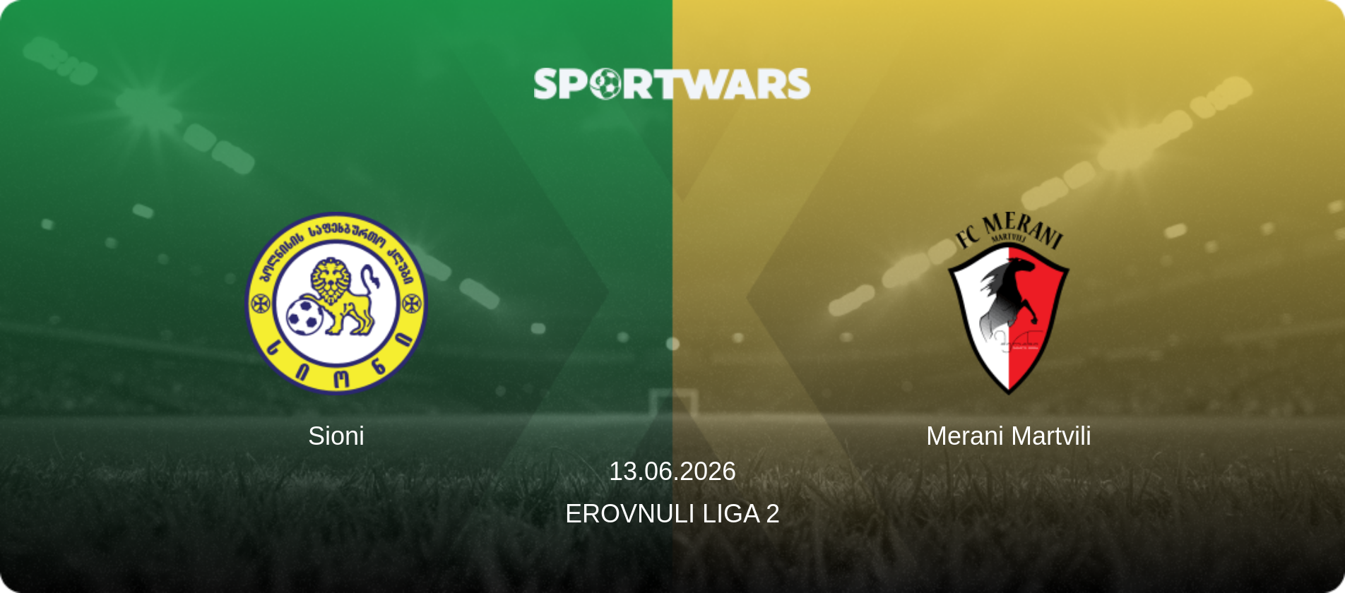 Sioni — Merani Martvili, 13.06.2026 — Erovnuli Liga 2 (match preview)