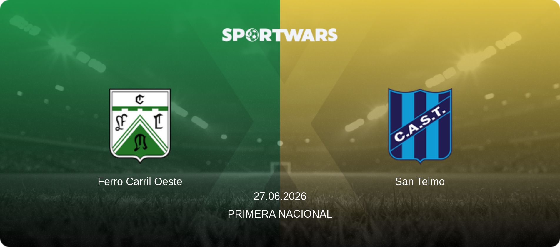 Ferro Carril Oeste — San Telmo, 27.06.2026 — Primera Nacional (match preview)