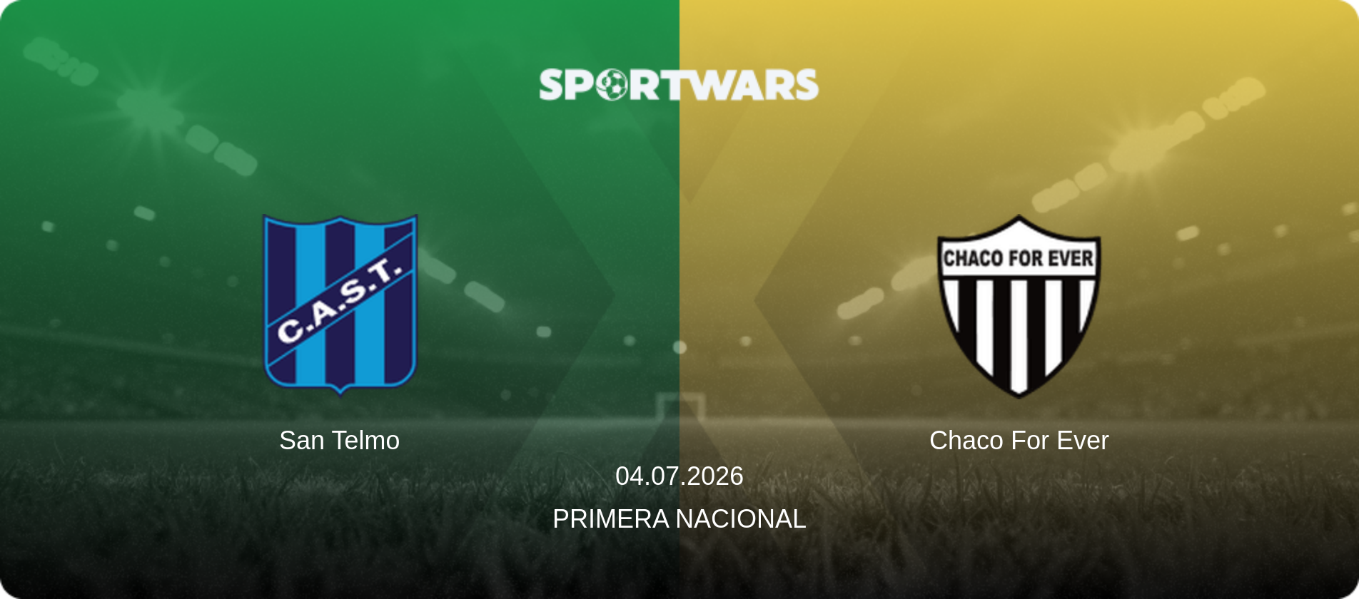 San Telmo — Chaco For Ever, 04.07.2026 — Primera Nacional (match preview)