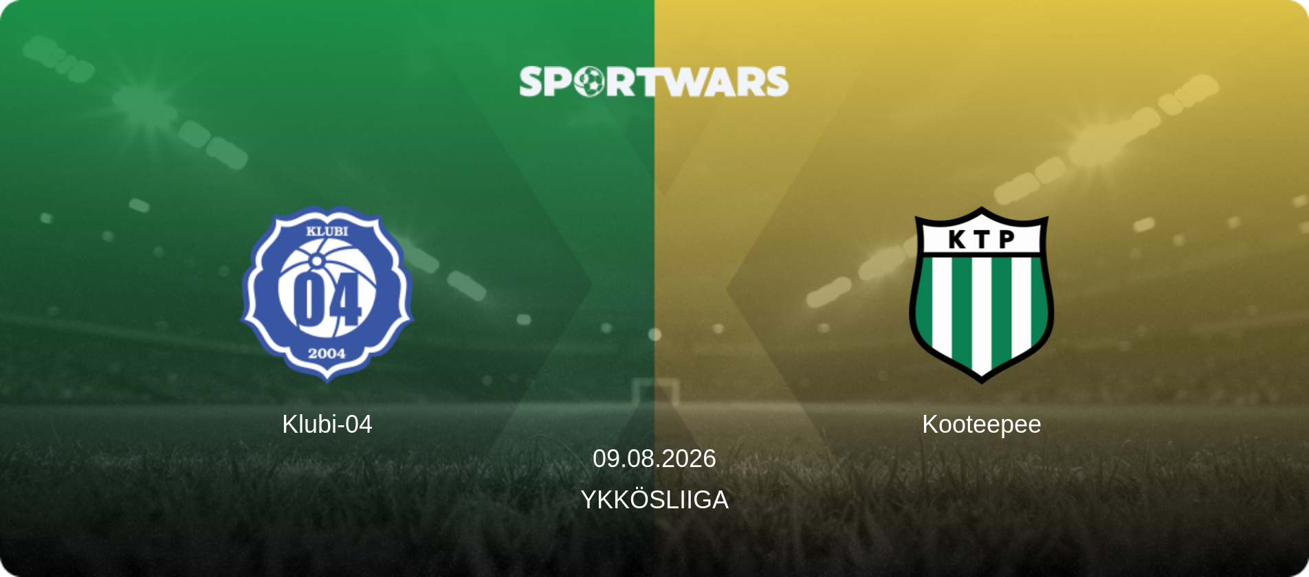 Klubi-04 — Kooteepee, 09.08.2026 — Ykkösliiga (match preview)
