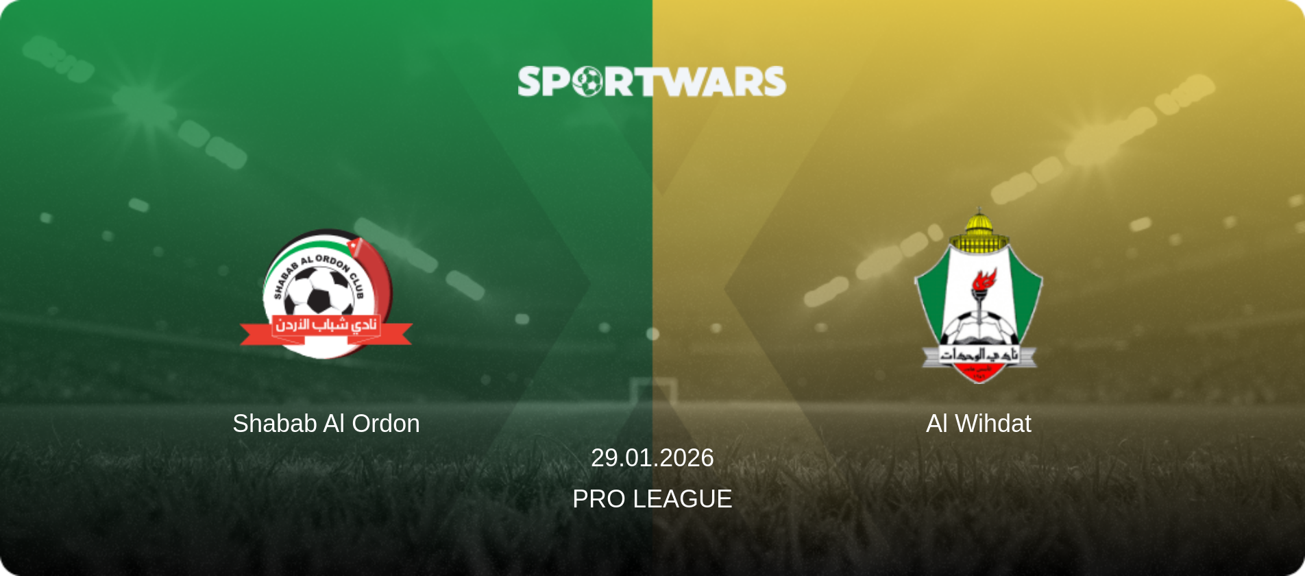 Shabab Al Ordon — Al Wihdat, 29.01.2026 — Pro League (match preview)