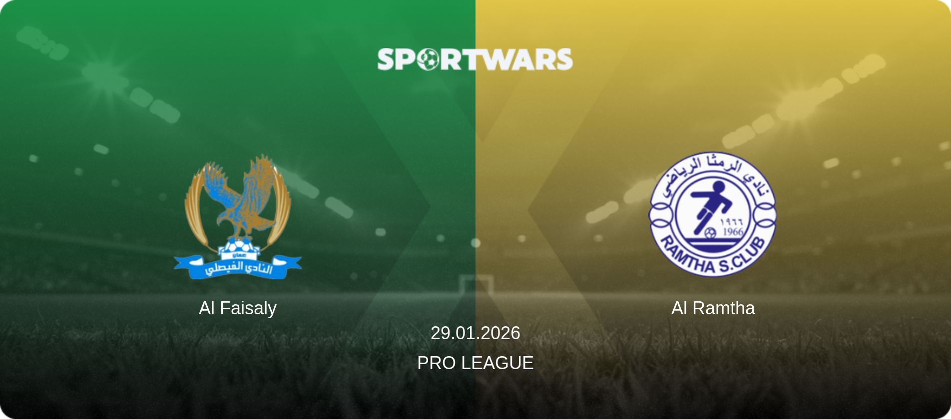 Al Faisaly — Al Ramtha, 29.01.2026 — Pro League (match preview)