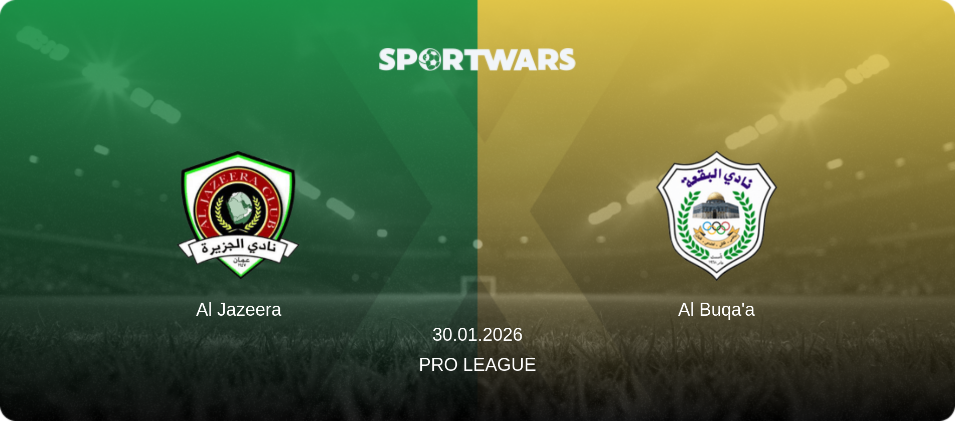 Al Jazeera — Al Buqa'a, 30.01.2026 — Pro League (match preview)