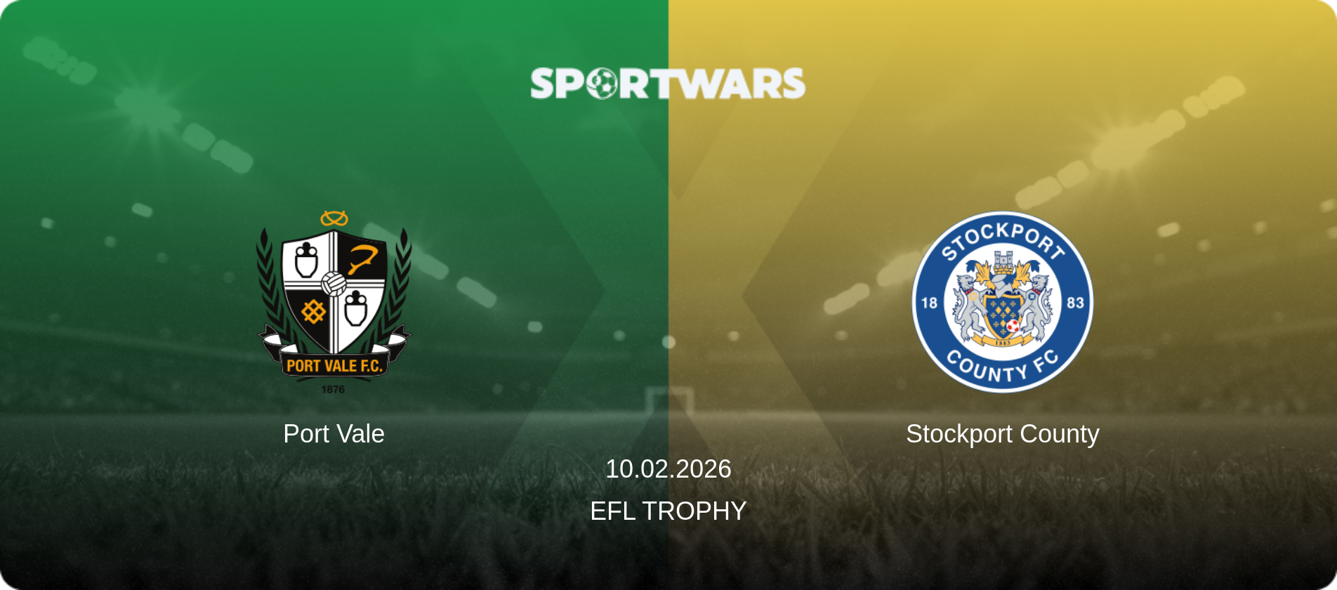 Port Vale — Stockport County, 10.02.2026 — EFL Trophy (match preview)