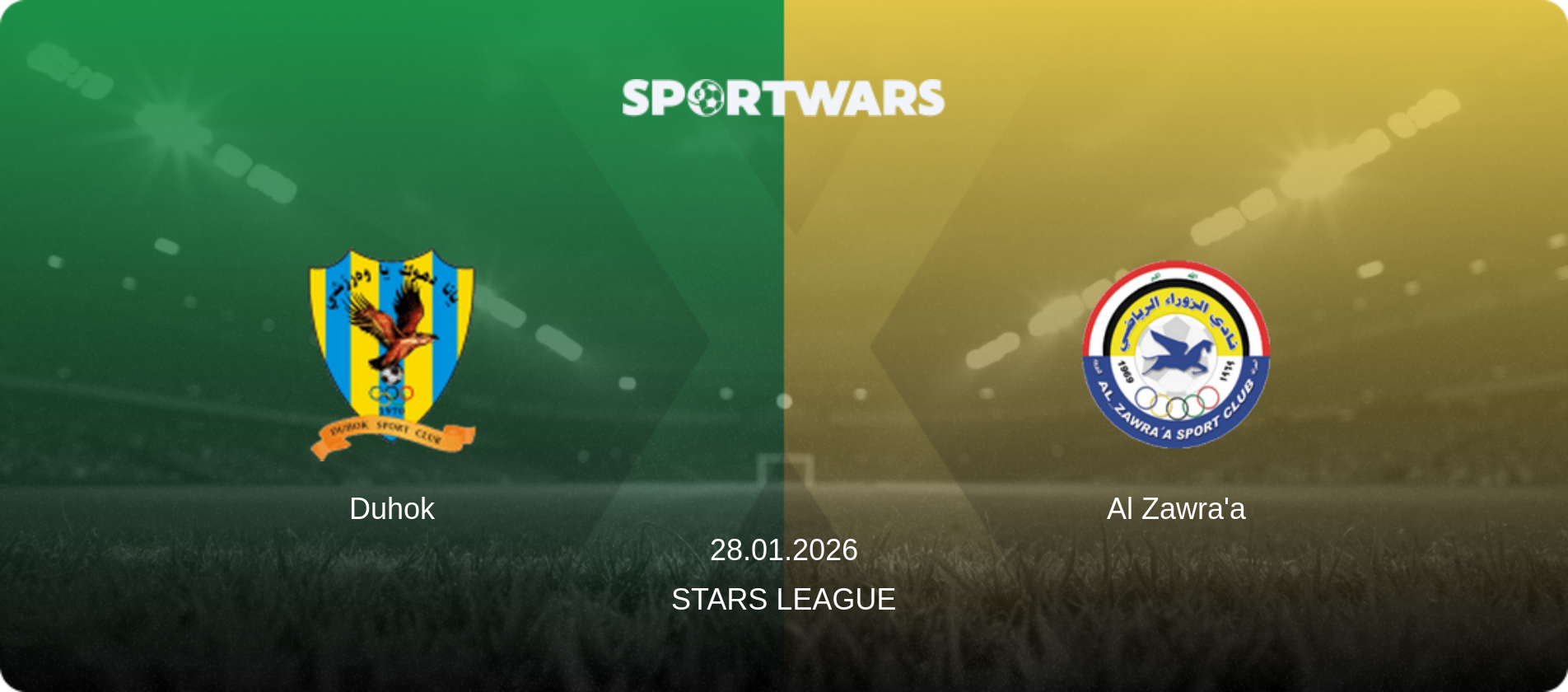 Duhok — Al Zawra'a, 28.01.2026 — Stars League (match preview)