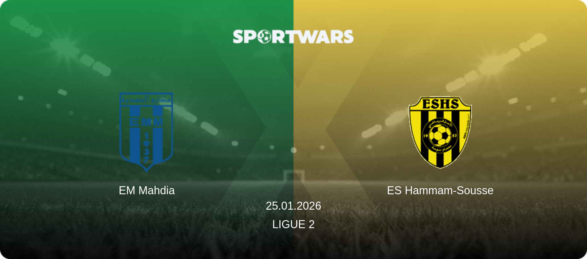 EM Mahdia — ES Hammam-Sousse, 25.01.2026 — Ligue 2 (match preview)