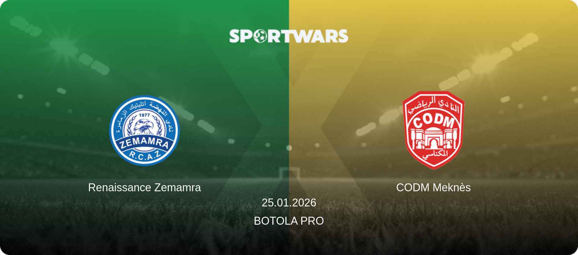 Renaissance Zemamra — CODM Meknès, 25.01.2026 — Botola Pro (match preview)