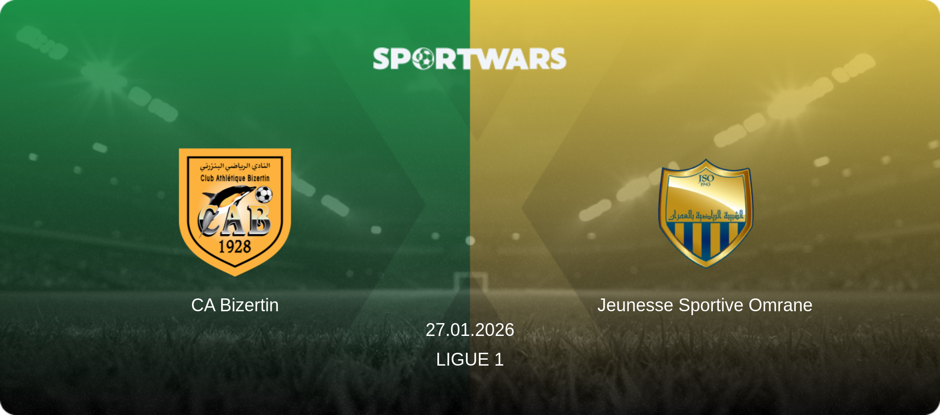 CA Bizertin — Jeunesse Sportive Omrane, 27.01.2026 — Ligue 1 (match preview)