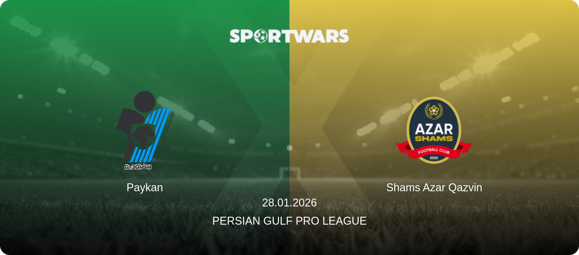 Paykan — Shams Azar Qazvin, 28.01.2026 — Persian Gulf Pro League (match preview)