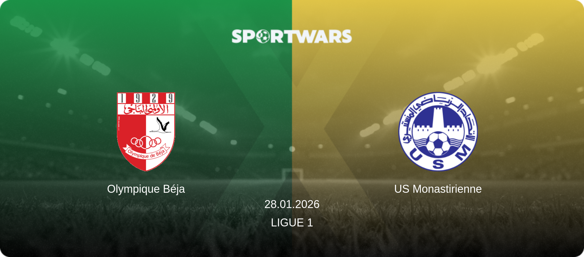 Olympique Béja — US Monastirienne, 28.01.2026 — Ligue 1 (match preview)