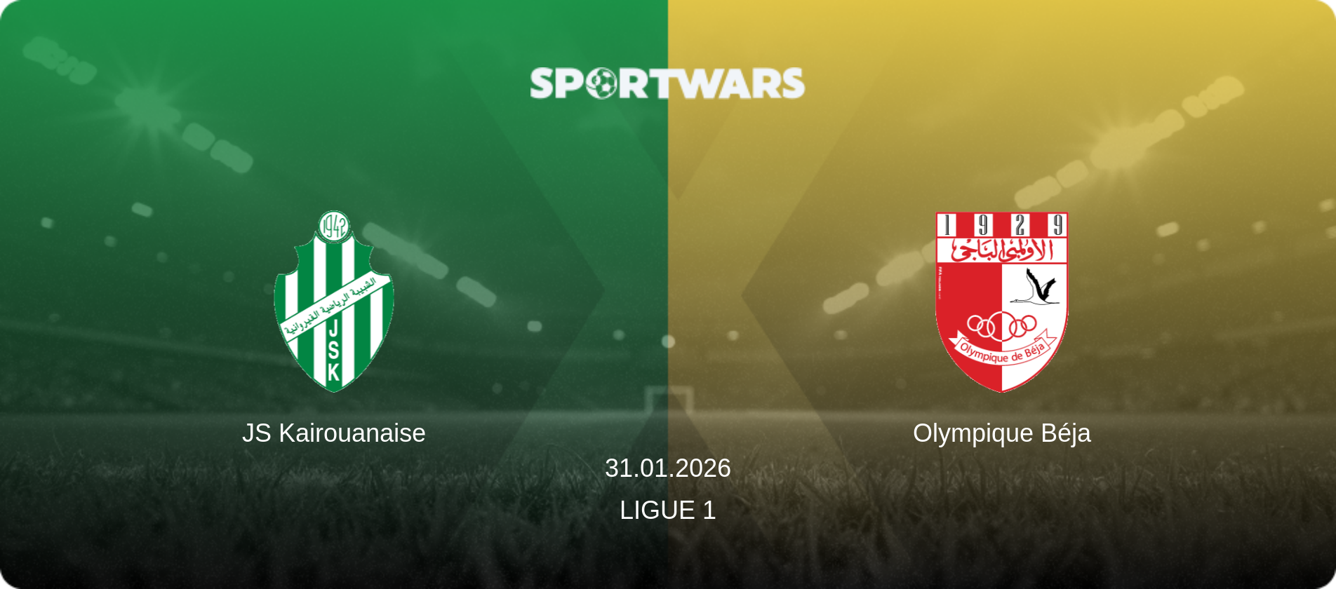 JS Kairouanaise — Olympique Béja, 31.01.2026 — Ligue 1 (match preview)