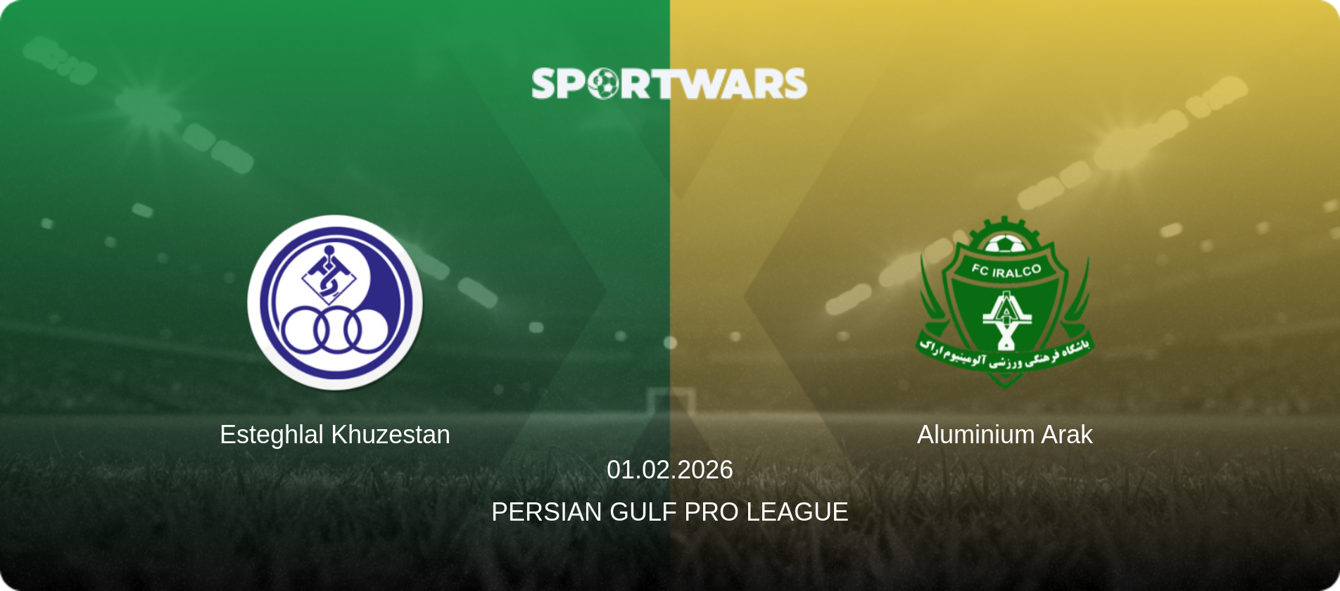 Esteghlal Khuzestan — Aluminium Arak, 01.02.2026 — Persian Gulf Pro League (match preview)