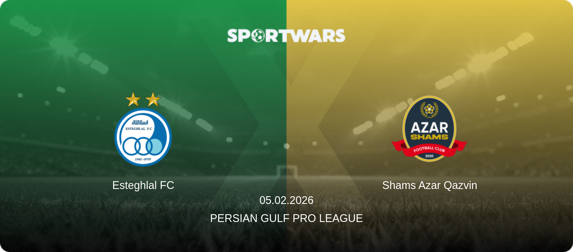 Esteghlal FC — Shams Azar Qazvin, 05.02.2026 — Persian Gulf Pro League (match preview)