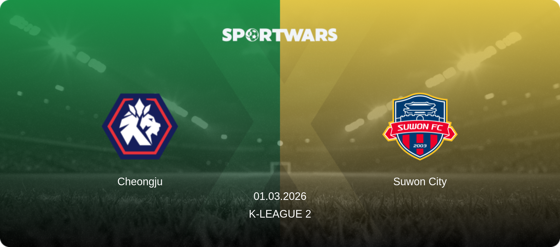 Cheongju — Suwon City, 01.03.2026 — K-League 2 (match preview)