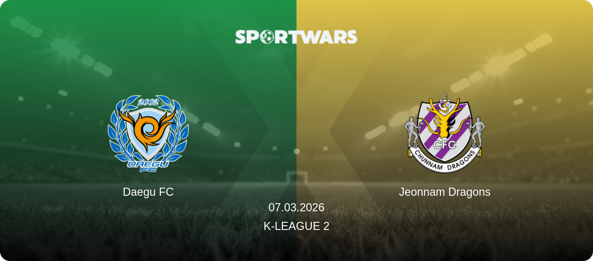 Daegu FC — Jeonnam Dragons, 07.03.2026 — K-League 2 (match preview)
